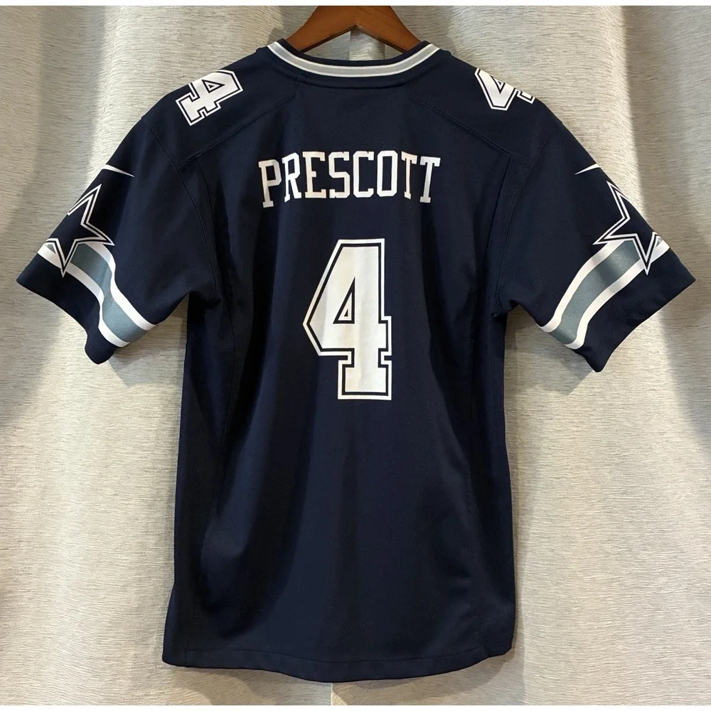 Dallas Cowboys Jersey Youth L Dak Prescott Nike On Field NFL‎ Blue Football
